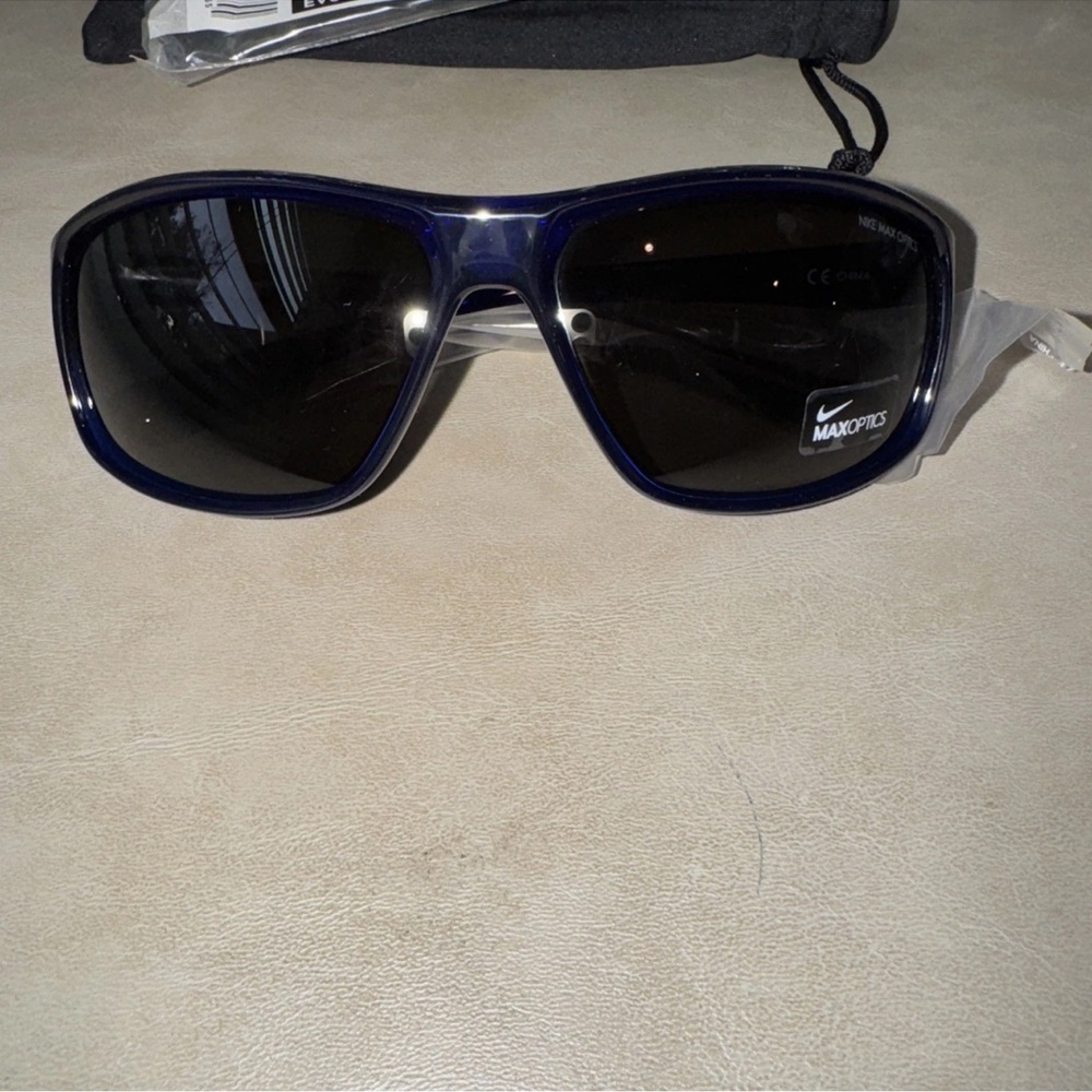 Mens Nike Adrenaline Sunglasses EVO605-411 Crystal Deep Royal Blue - Picture 1 of 6